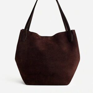 NWT Madewell Suede Shopper tote Dark Carob